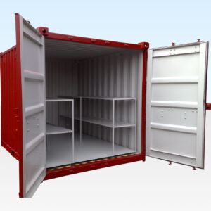 10' x 8' Lagercontainer mit flachem Boden