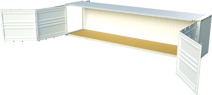 45-FUSS-HC-TRANSPORTBEHÄLTER MIT OFFENER SEITE