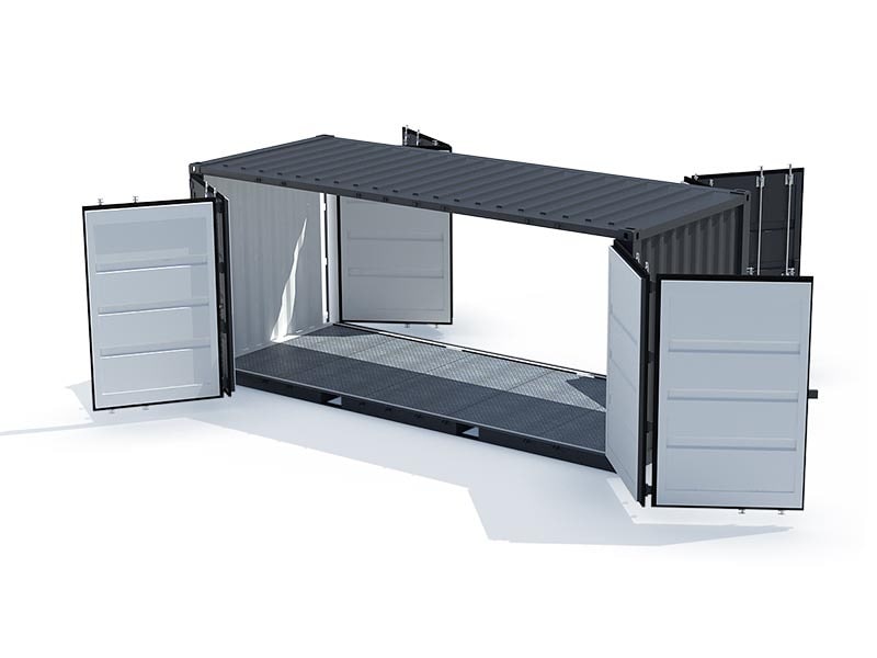 45-FUSS-LAGERCONTAINER MIT DOPPELTER OFFENER TÜR